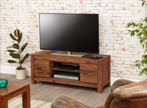 Madrid Walnut Low Widescreen Television Cabinet