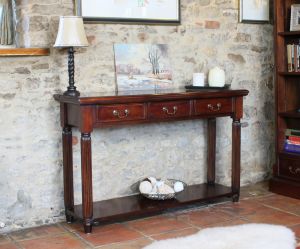 Granada Mahogany Console / Hall Table (With Drawers)