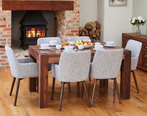 BUNDLE - Alicante Walnut Table with 6 x Chairs
