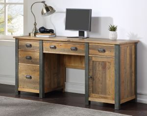 Cordoba - Reclaimed Twin Pedestal Home Office Desk