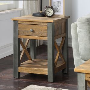 Cordoba - Reclaimed Lamp Table With Drawer